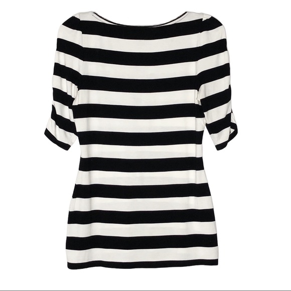 WHITE HOUSE BLACK MARKET striped keyhole top | S - Picture 2 of 7